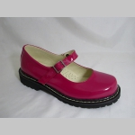 Steadys kožené ružové vysokolesklé sandále bez oceľovej špičky s klasickou steadys podrážkou